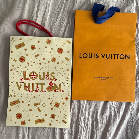 Two Louis Vuitton Gift Bags 14” tall 10” wide and 4.5 “ deep - Picture 1 of 1